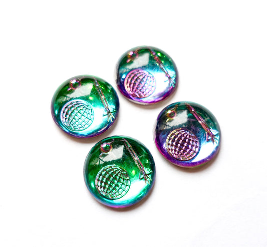 4 cabochons Weltraum Rakete 13mm Bermuda