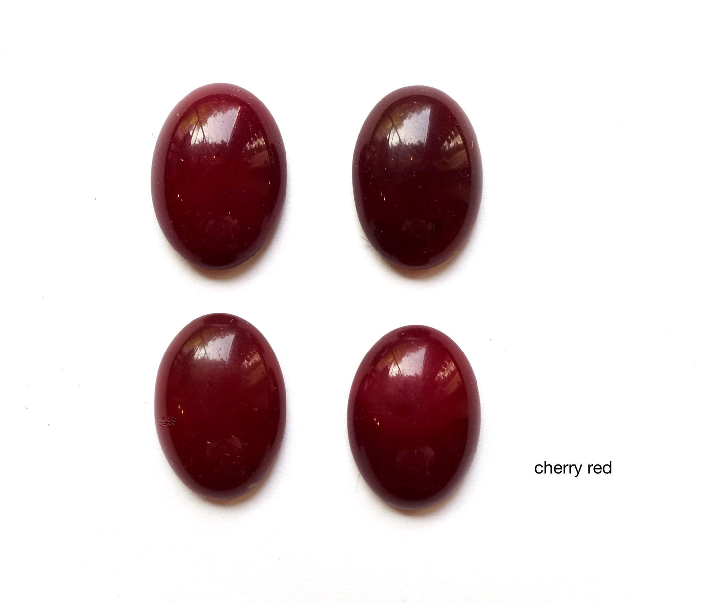 4 Cabochons Oval 20x15mm Blau Rot
