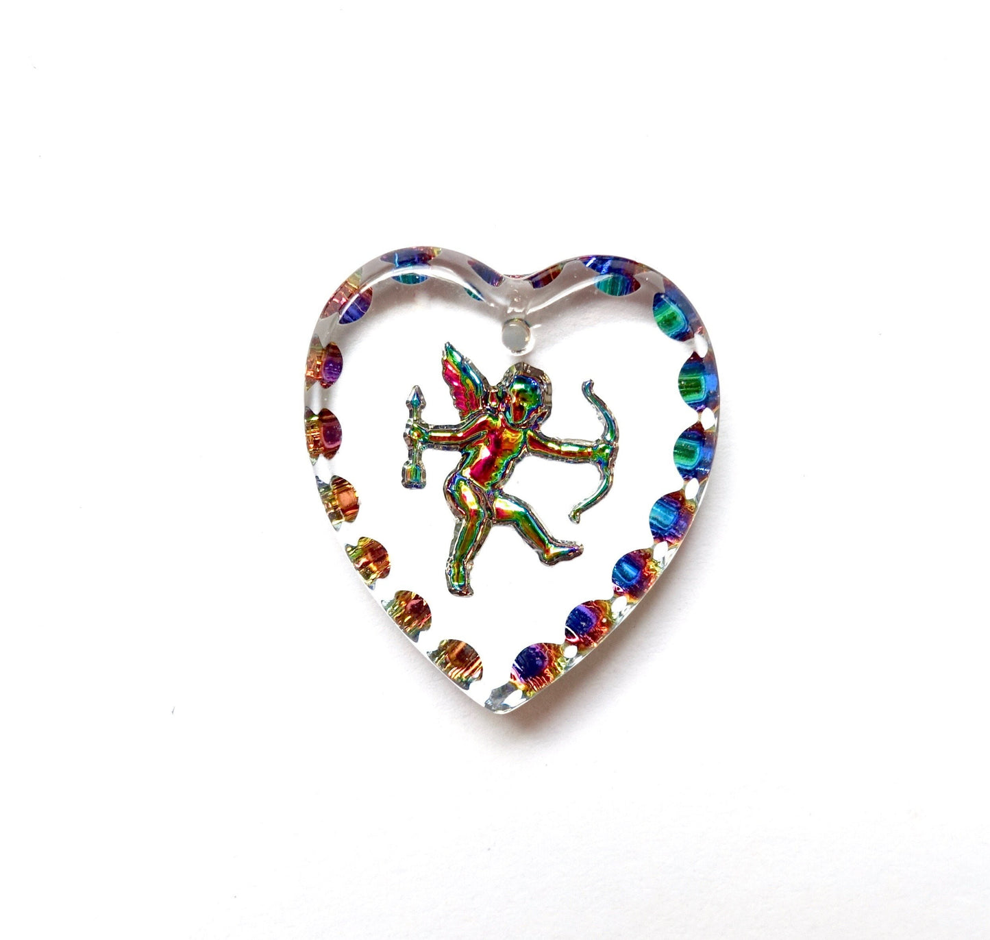 2 Amor Herz Anhänger 20x18mm Iridis