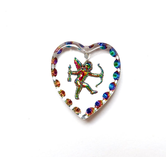 2 Amor Herz Anhänger 20x18mm Iridis
