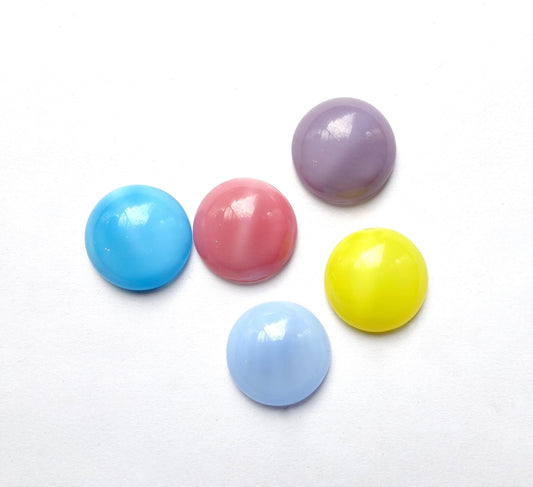 4 cabochons 16mm rund Mondschein mix