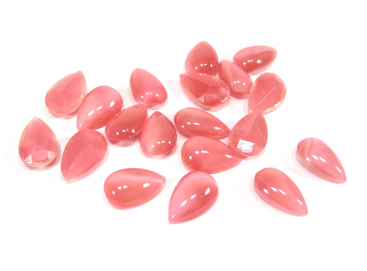 6 Schmucksteine 13x8mm tropfen Rosa Mondschein