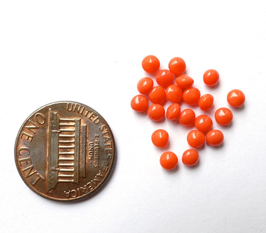 72 Schmucksteine SS 13 Rund Orange